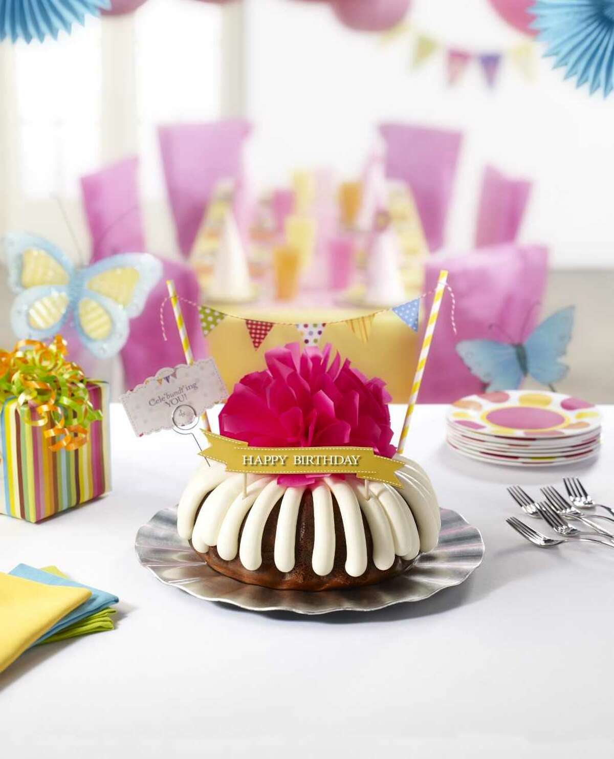 Nothing Bundt Cakes overs 25 hand-crafted birthday designs and nine flavors to choose from.