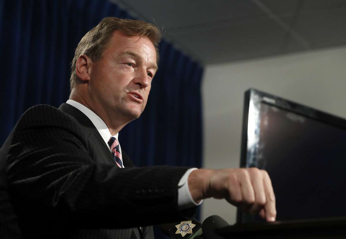 FILE - In this Oct. 4, 2017, file photo, Sen. Dean Heller, R-Nev, speaks during a media briefing at Metro Police headquarters in Las Vegas. All eyes are on Republican Heller's re-election bid but hanging on to a pair of Democratic U.S. House seats that will be up for grabs in Nevada in November could be key to the party's effort to cut into GOP control of Congress next year. (Steve Marcus/Las Vegas Sun via AP, file)