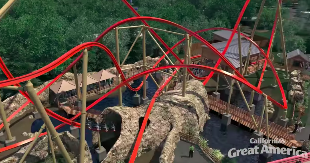 California's Great America to debut new 106foot, singlerail roller
