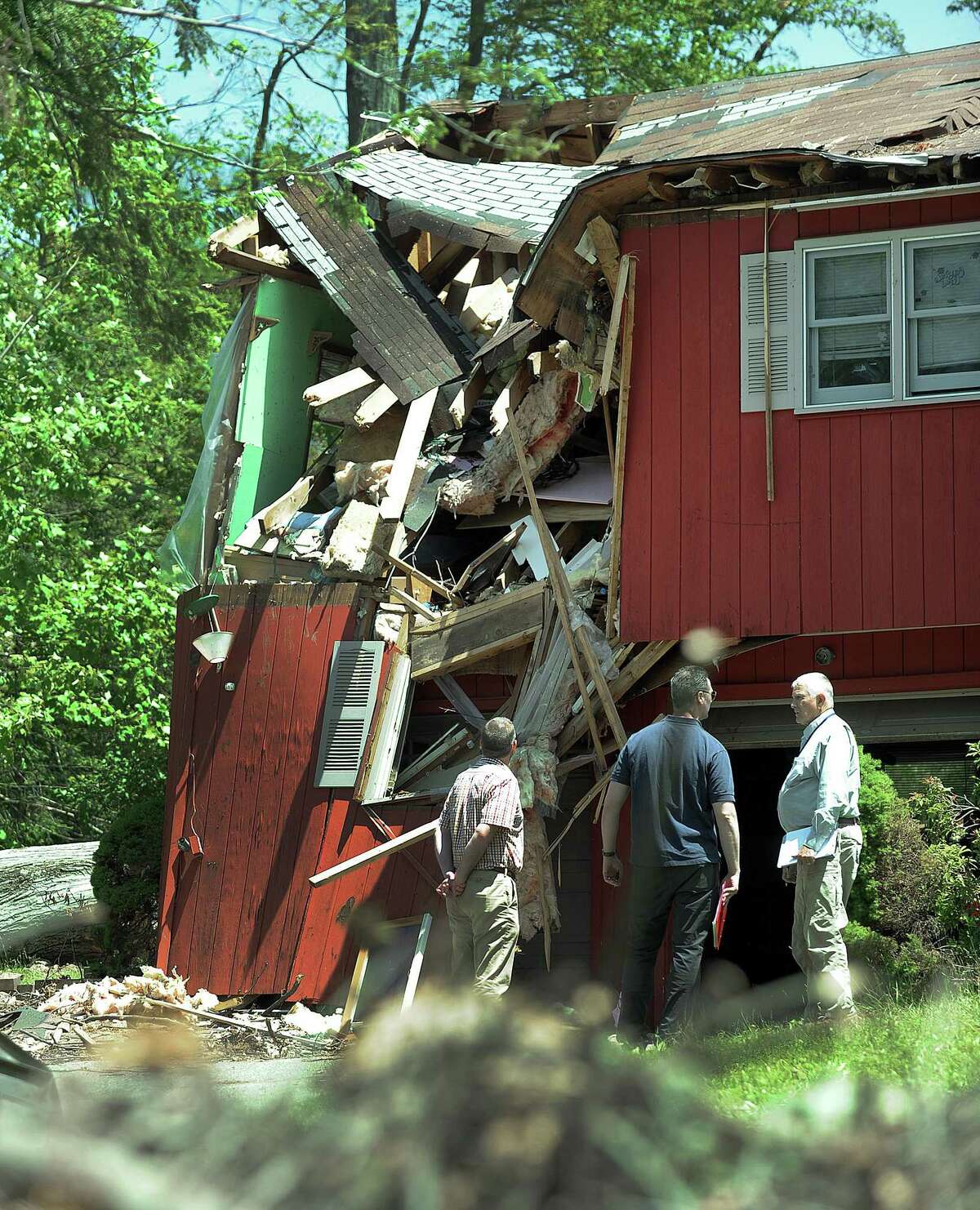 A house on Old Hemlock Road in Brookfield, owned by Raymond Murphy, was heavily damaged by last months's macroburst. The Federal Emergency Management Agency, Brookfield officials and U.S. Rep. Elizabeth Esty toured areas of Brookfield Monday, June 11, 2018, most heavily.