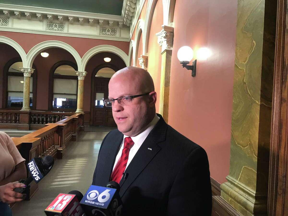 Rensselaer County District Attorney Joel E. Abelove speaks at a press conference Monday at the Rensselaer County Court House about the dismissal of a criminal indictment against him. (June 11, 2018, Troy, N.Y.)