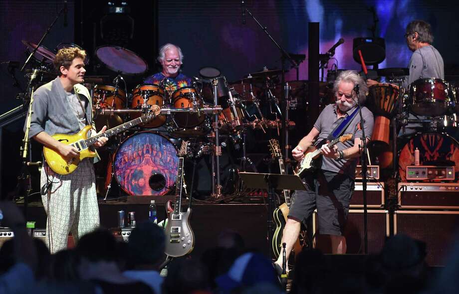 Dead &amp; Company including from left, John Mayer, Bill Kreutzmann, Bob Weir and Mickey Hart perform the song "Jack Straw" at Saratoga Performing Arts Center on Monday, June 11, 2018 in Saratoga Springs, N.Y. (Lori Van Buren/Times Union) Photo: Lori Van Buren, Albany Times Union / 40044049A