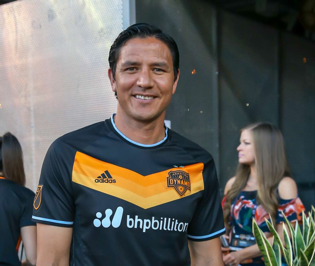 May 5, 2018: Former Houston Dynamo player Brian Ching visits with fans during the MLS soccer match between the LA Galaxy and Houston Dynamo at BBVA Compass Stadium in Houston, Texas. (Leslie Plaza Johnson/Freelance