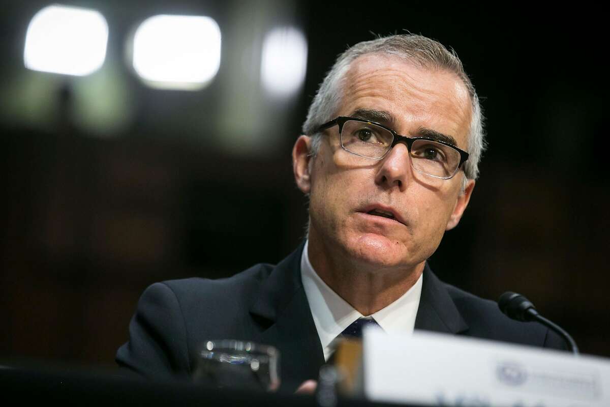 FILE -- Andrew McCabe, acting director of the FBI, during a Senate Intelligence hearing on Capitol Hill in Washington, May 11, 2017. McCabe documented a meeting that left him concerned that the deputy attorney general may have helped President Trump create a cover story to justify the dismissal of FBI Director James Comey, according to several people familiar with the discussion. (Al Drago/The New York Times)