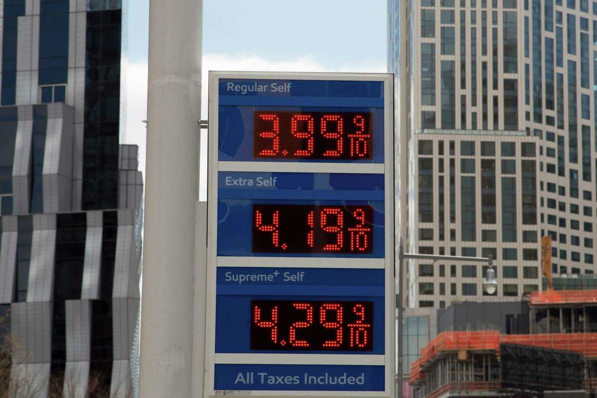 In this April 18, 2018, file photo, gas prices are displayed at a Mobil station in New York. President Donald Trump is declaring that oil prices are too high and blaming a coalition of countries that control a significant portion of the world's supply of crude petroleum. Trump tweeted on Wednesday: "Oil prices are too high, OPEC is at it again. Not good!"
