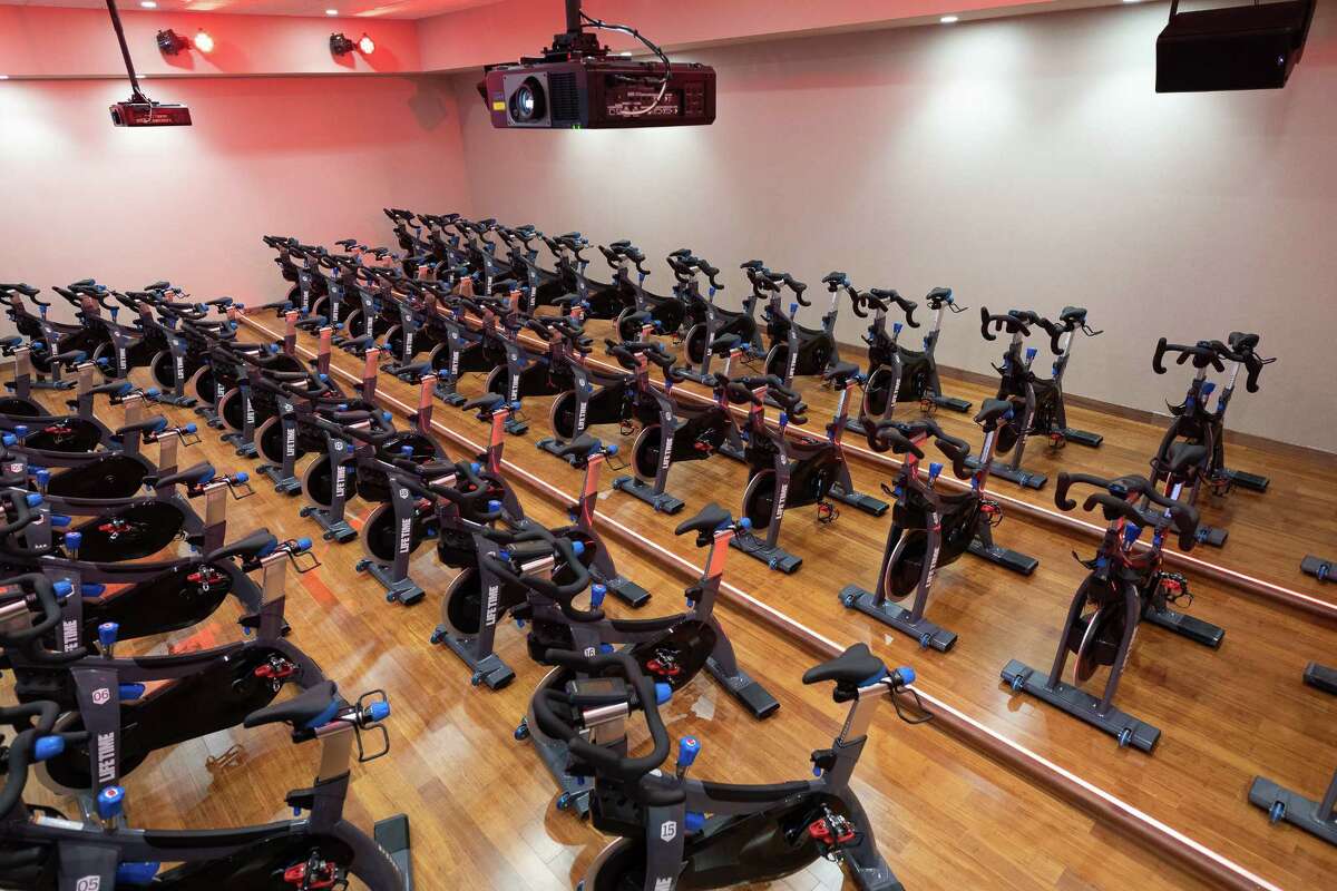 Bicycle exercise room at Life Time Athletic Cypress fitness club on Wednesday, June 13, 2018 in Cypress Texas.