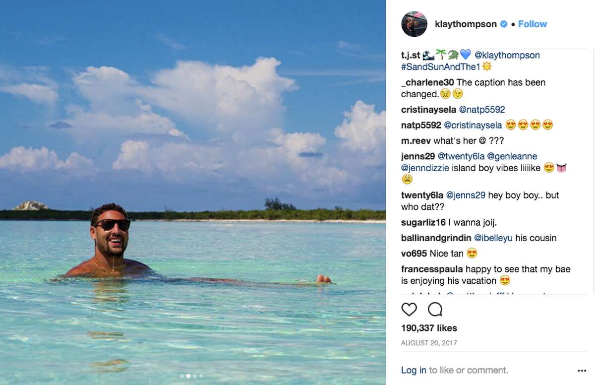 When Klay Thompson goes on vacation, you can bet it's as chill as he is. Thompson is a big fan of the Bahamas, where his father was born. His father's side of the family still lives there, so trips to the islands also afford some relaxed family time.