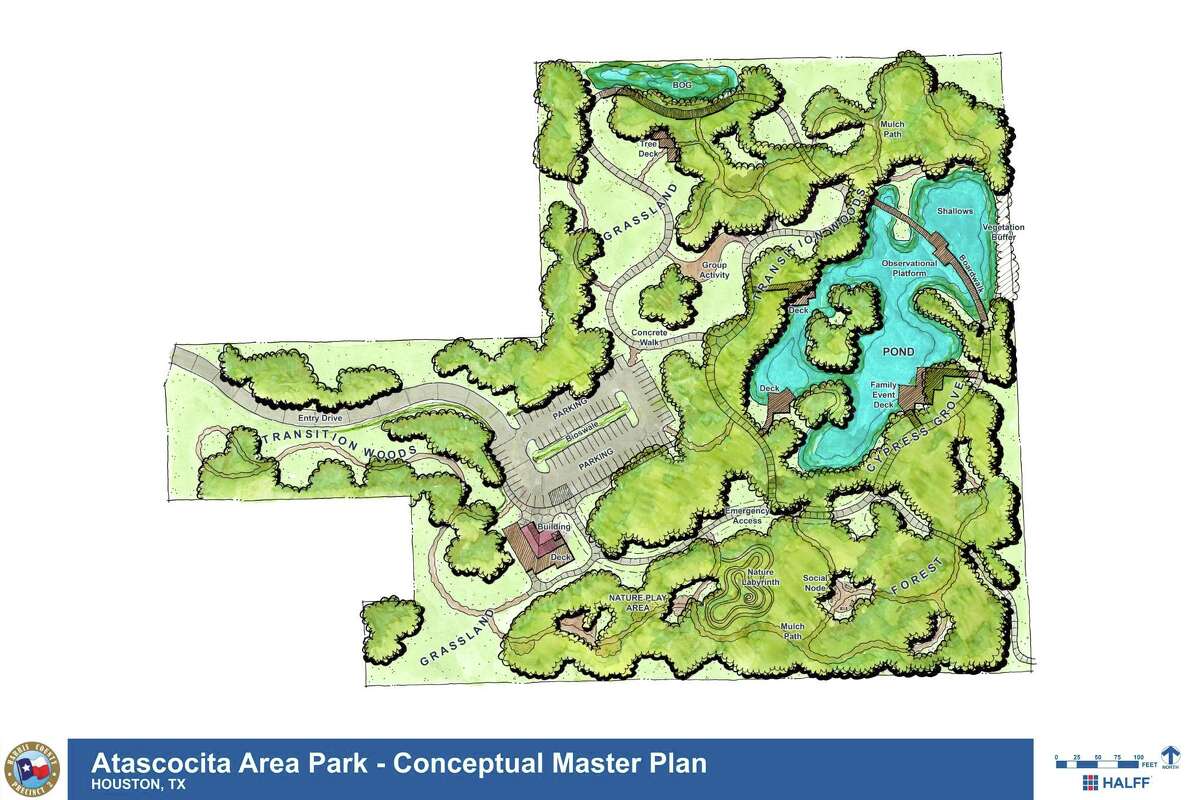 Design of a park planned to be built in Atascocita on West Lake Houston Parkway.