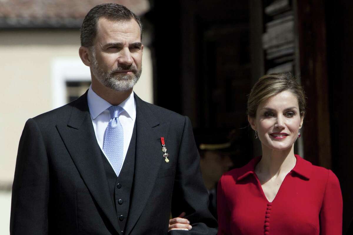 Spain's King Felipe VI and Queen Letizia attend a ceremony at the University of Alcala de Henares in Spain in a 2015 file photo. The king and queen of Spain are coming to San Antonio this weekend as part of the city’s yearlong Tricentennial celebration. The royal couple visited New Orleans on Friday and will be in Washington on Tuesday, where they are expected to meet with President Trump.