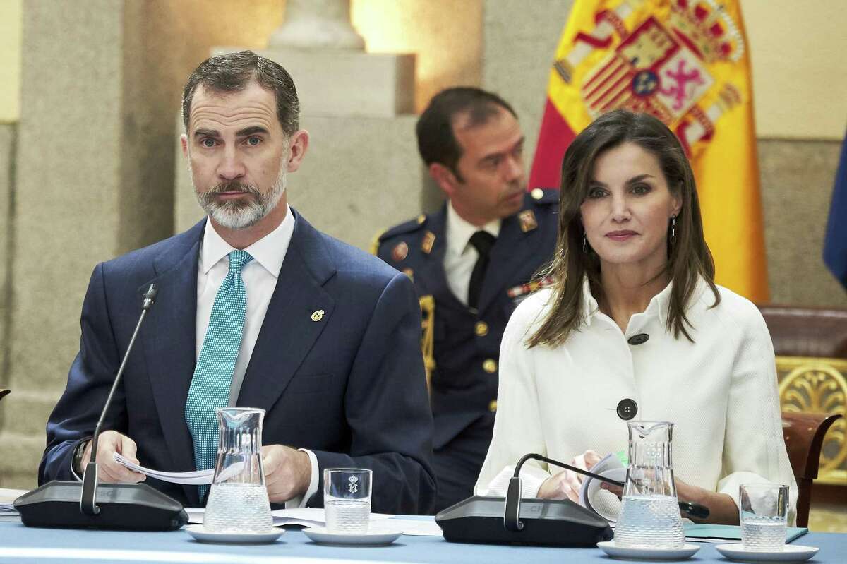 King Felipe VI and Queen Letizia of Spain were photographed in Madrid, Spain, in 2018.