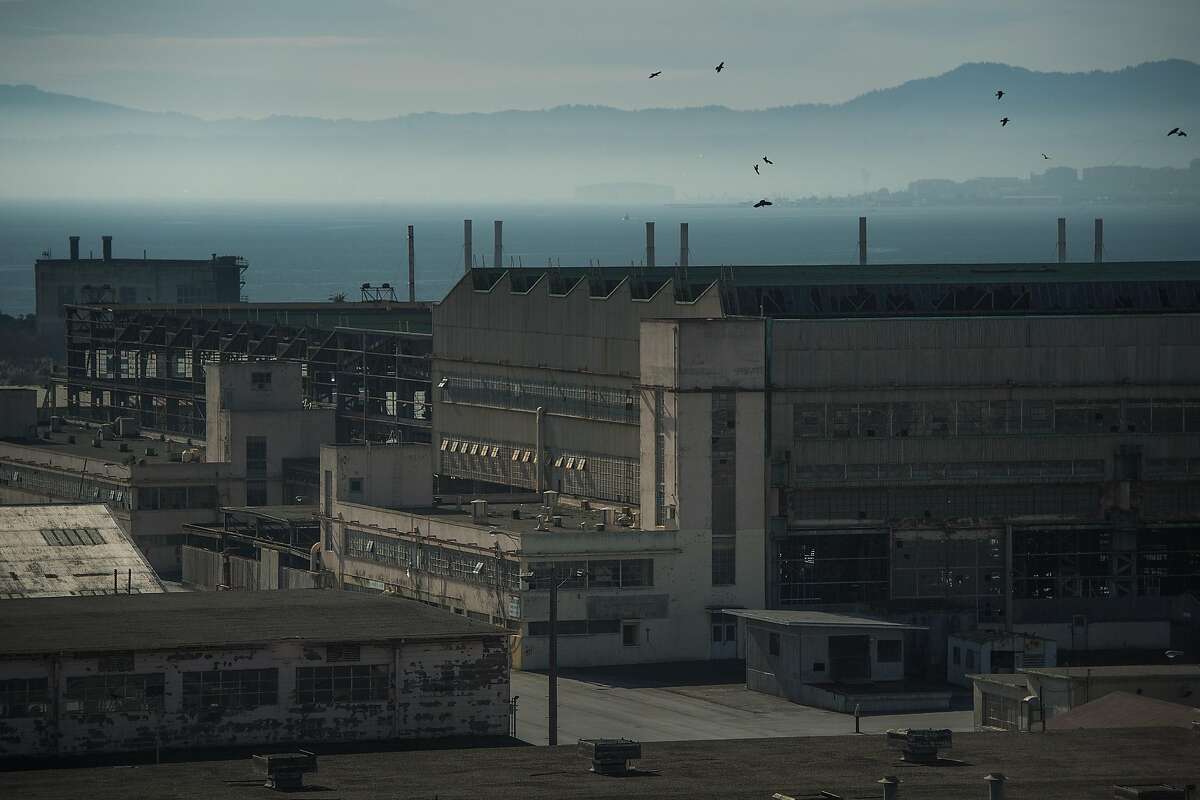 Buildings line Parcel G at the former Hunters Point Naval Shipyard on Tuesday, Jan. 30, 2018, in San Francisco.