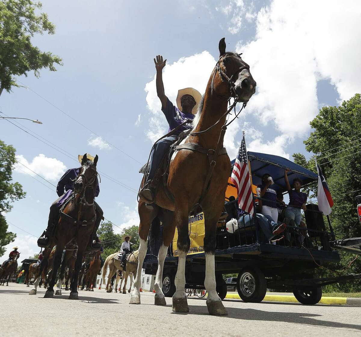 in Houston Parade, prayer and a sense of urgency