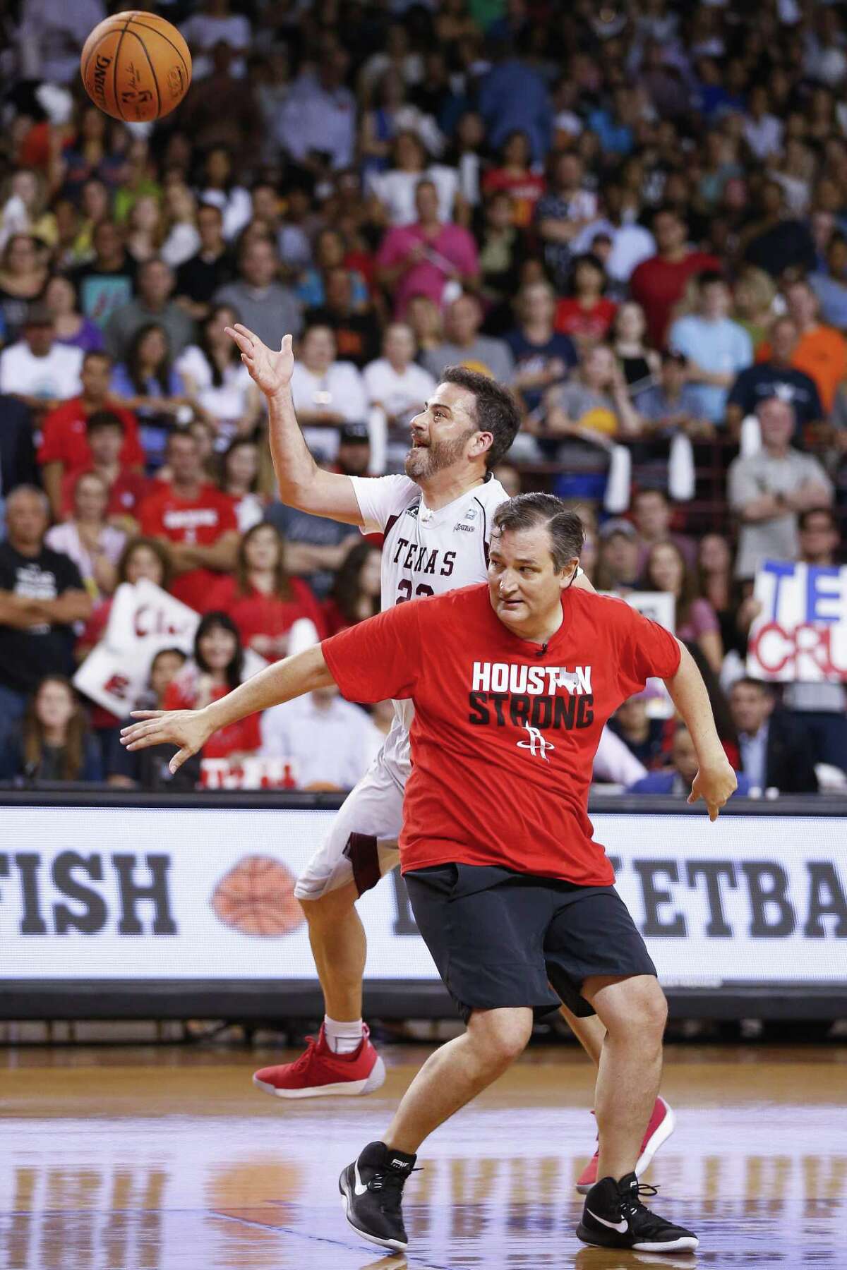 Ted Cruz Jimmy Kimmel charity basketball game Houston