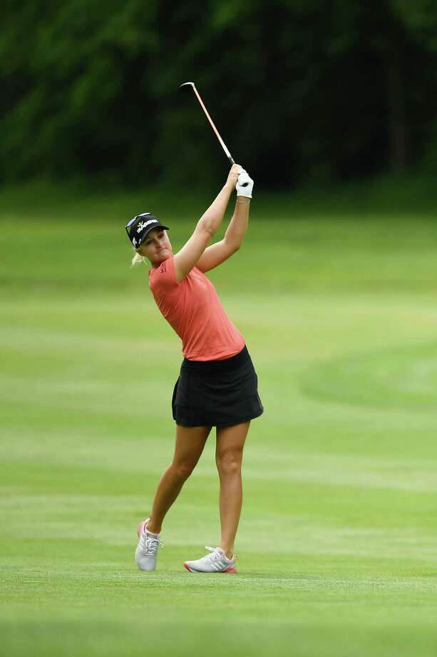GRAND RAPIDS, MI - JUNE 16:  Anna Nordqvist of Sweden hits her second shot on the first hole during the third round of the Meijer LPGA Classic for Simply Give at Blythefield Country Club on June 16, 2018 in Grand Rapids, Michigan.  (Photo by Stacy Revere/Getty Images) Photo: Stacy Revere / 2018 Getty Images