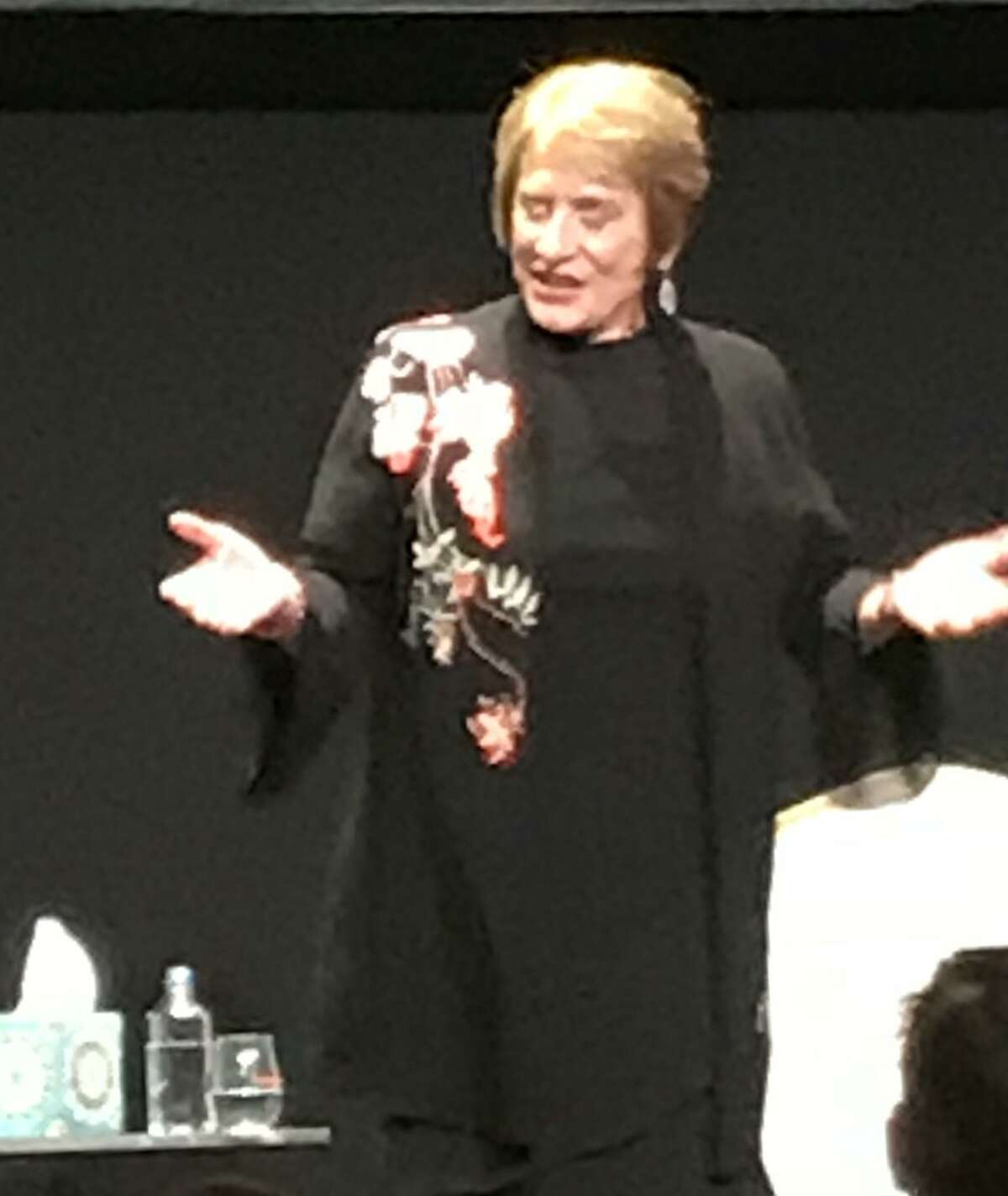 Patti LuPone onstage at the Curran