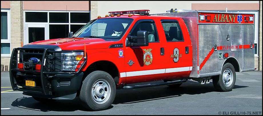 Albany Fire Department's Rescue 9 paramedic truck is a 2011 Ford F350. The Arrowhead paramedic unit stationed at the Delaware Avenue fire station. Photo: Albany Permanent Professional Firefighters Association Local 2007