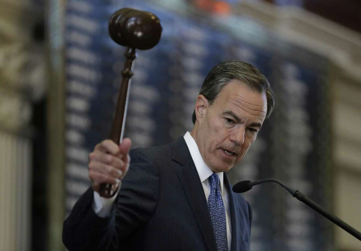 Texas Speaker of the House Joe Straus, R-San Antonio, presides over the opening of the 85th Texas Legislative session in the house chambers at the Texas State Capitol, Tuesday, Jan. 10, 2017, in Austin, Texas. (AP Photo/Eric Gay)