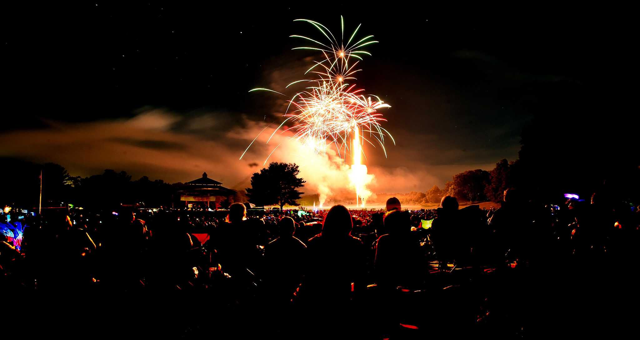 Hamden fireworks, music at Town Center Park preceded by Gimme Shelter