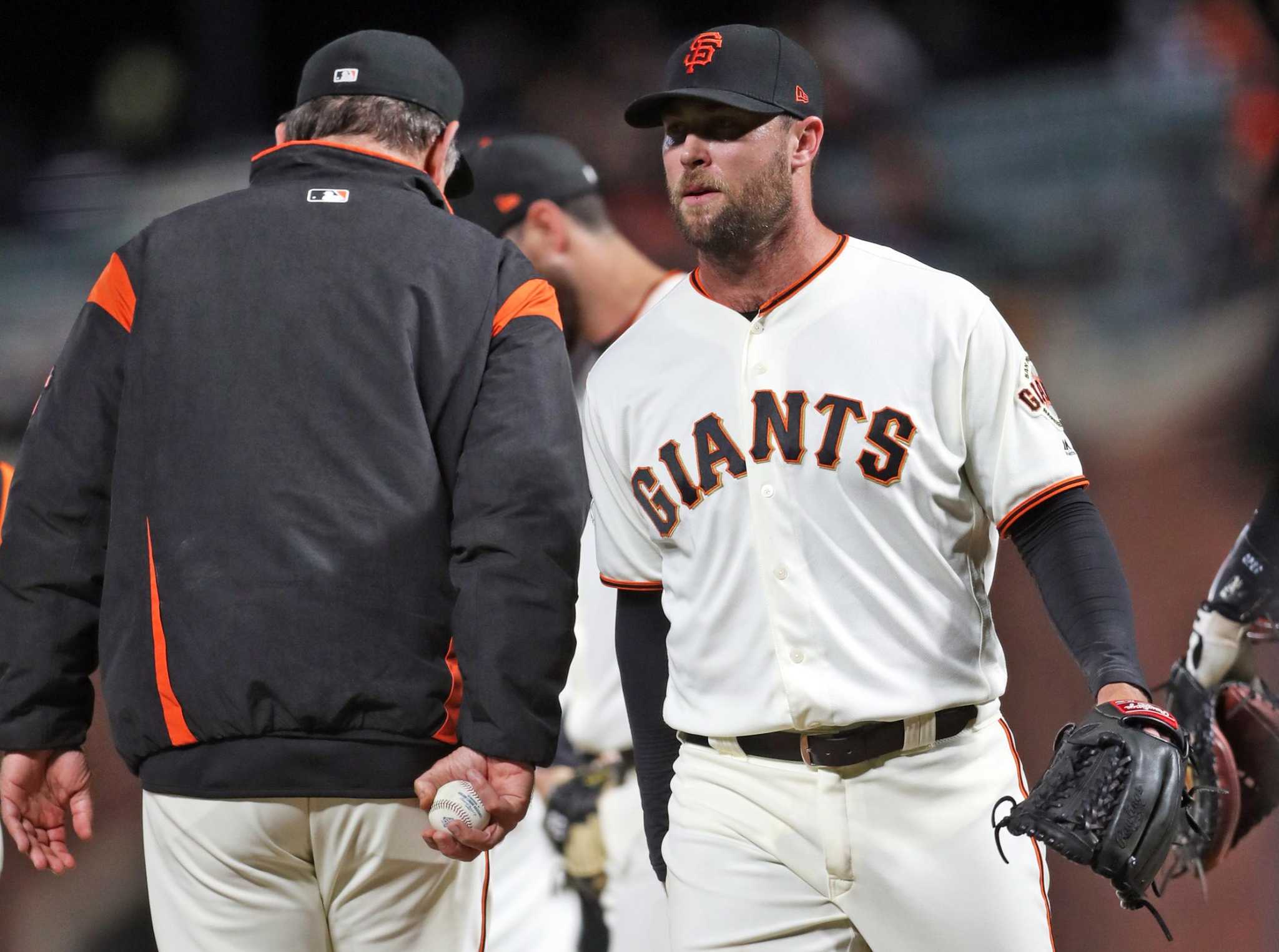 Giants Closer Hunter Strickland Punches Door Breaks Pitching Hand