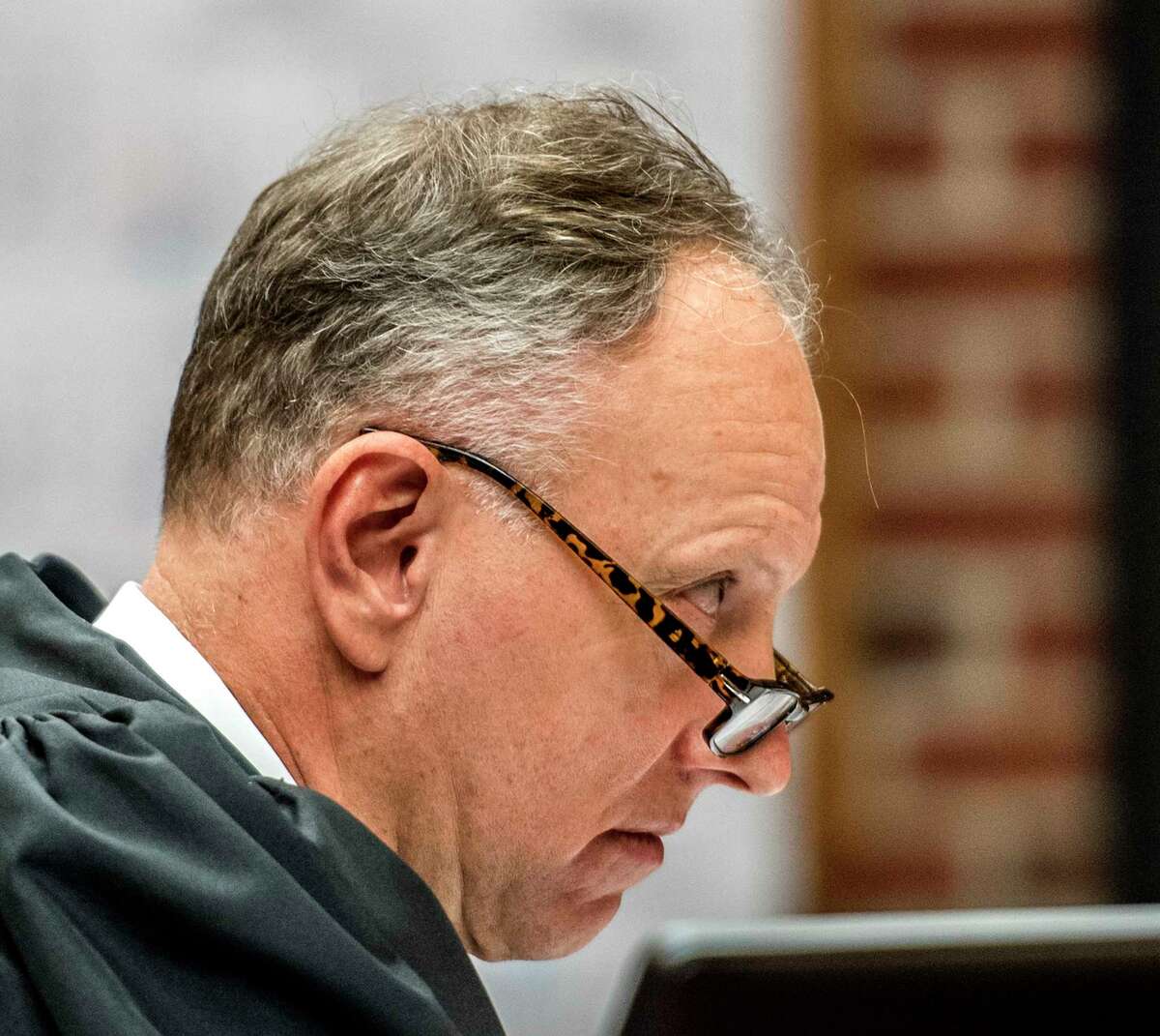 Saratoga County Court Judge James Murphy in court on Tuesday June 19, 2018 in Ballston Spa, N.Y. (Skip Dickstein/Times Union)