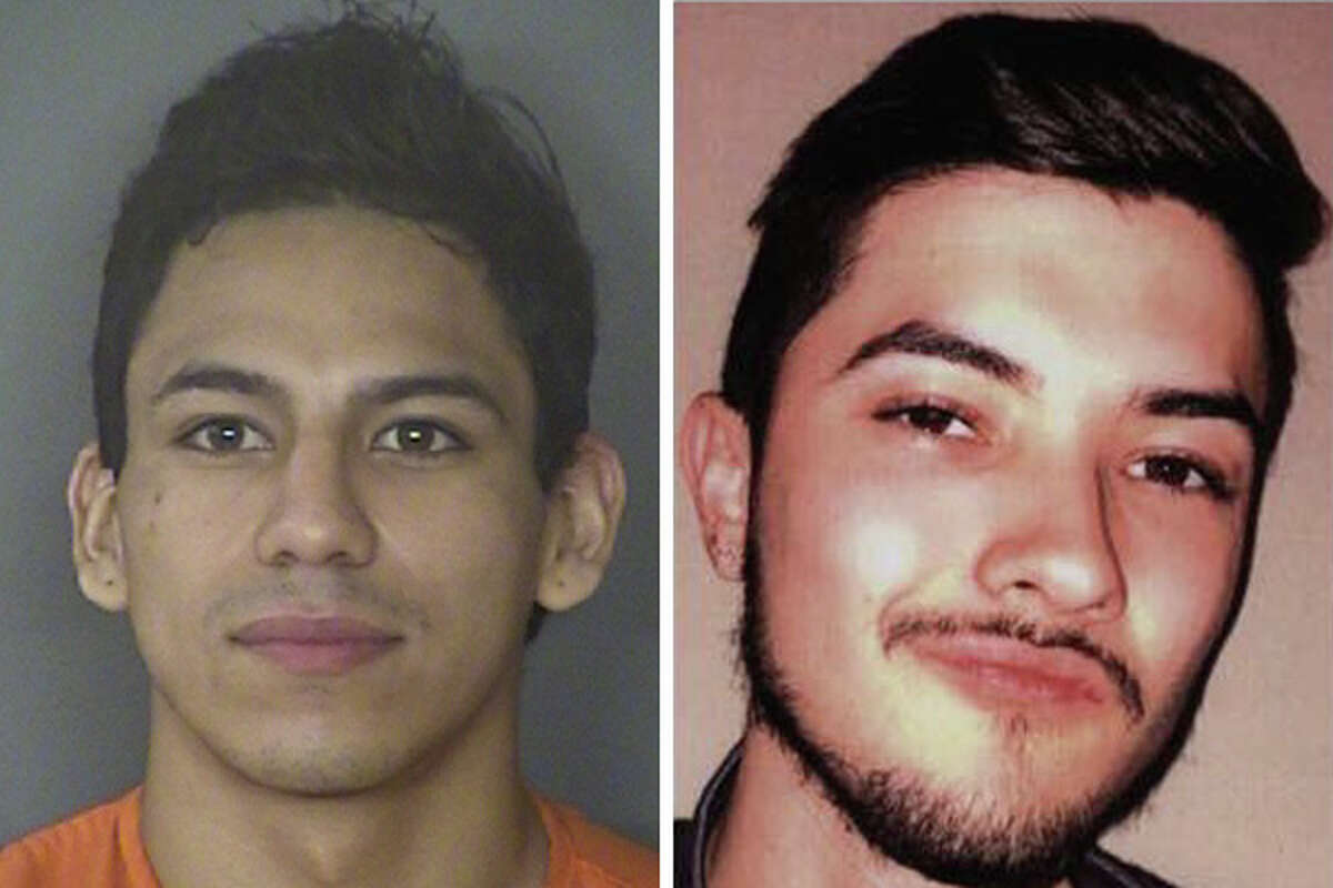 Ernesto Esquival-Garcia (left), 20, is accused of killing Jared Vargas (right) and burning his body on Monday at an apartment complex in the 7900 block of Jones Maltsberger Road.