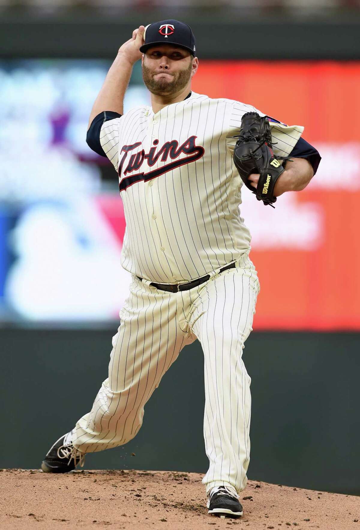 MINNEAPOLIS, MN - JUNE 20: Lance Lynn #31 of the Minnesota Twins delivers a pitch against the Boston Red Sox during the first inning of the game on June 20, 2018 at Target Field in Minneapolis, Minnesota. (Photo by Hannah Foslien/Getty Images)