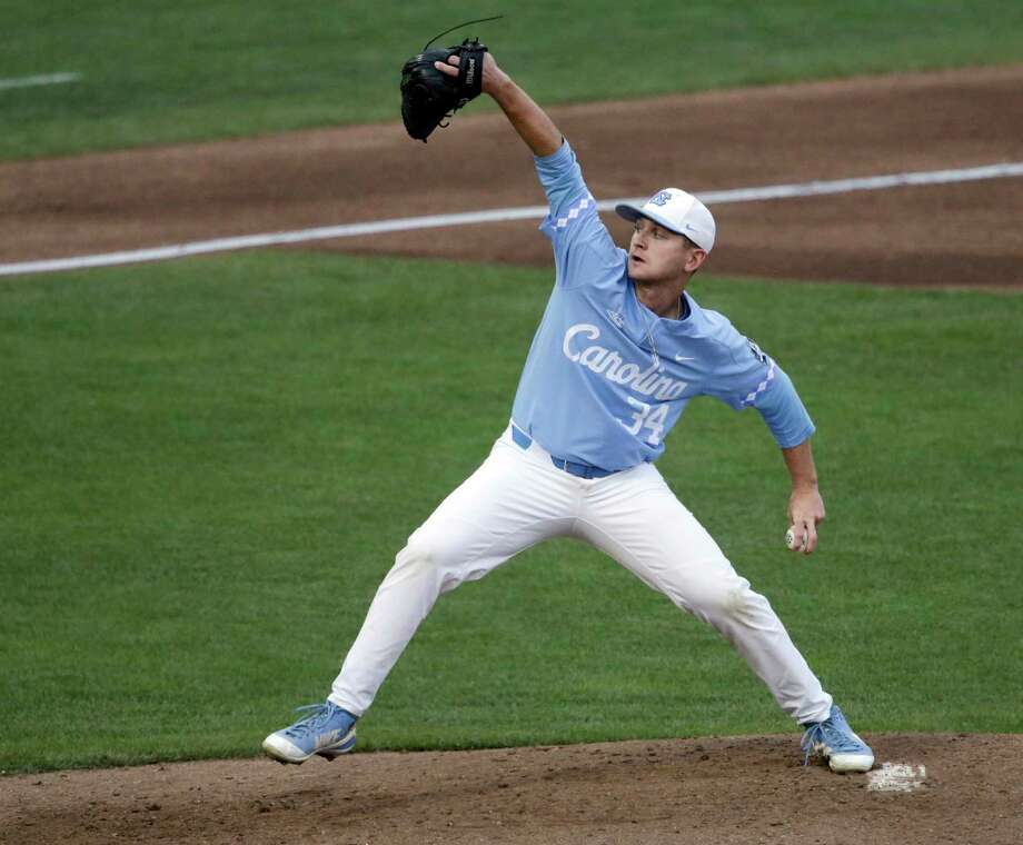 North Carolina pitcher Caden O'Brien delivers against Oregon State during the third inning of an NCAA College World Series baseball elimination game in Omaha, Neb., Wednesday, June 20, 2018. (AP Photo/Nati Harnik) Photo: Nati Harnik / Copyright 2018 The Associated Press. All rights reserved.