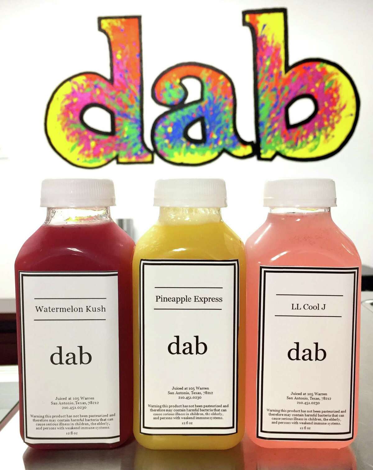 Customers can choose to add CBD oil to any of the fresh juices served at Dab Hemp Cafe.