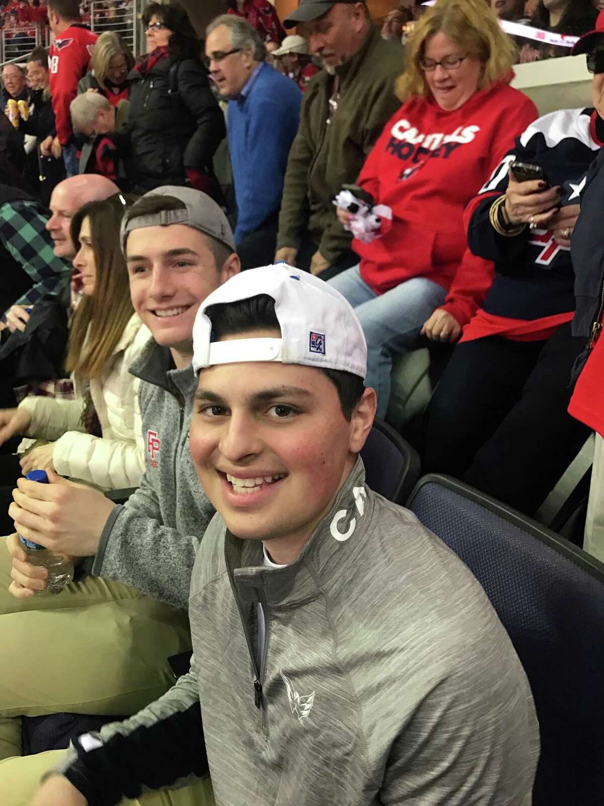 Former Fairfield co-op goalie Charlie Capalbo, diagnosed with cancer just over a year ago, continues to fight the disease. Recently, he enjoyed attending a Bridgeport Sound Tigers game.