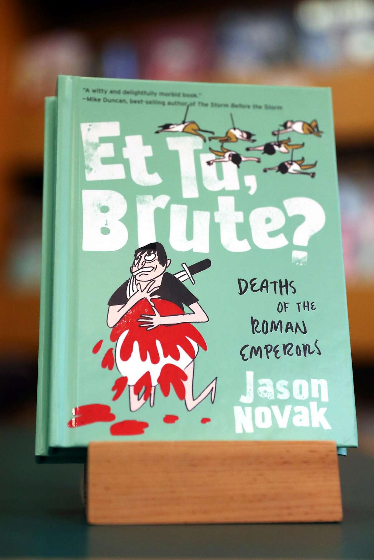 Oakland cartoonist Jason Novak celebrates the release of his book, "Et tu, Brute?" at East Bay Booksellers in Oakland, CA on Wednesday, June13, 2018.