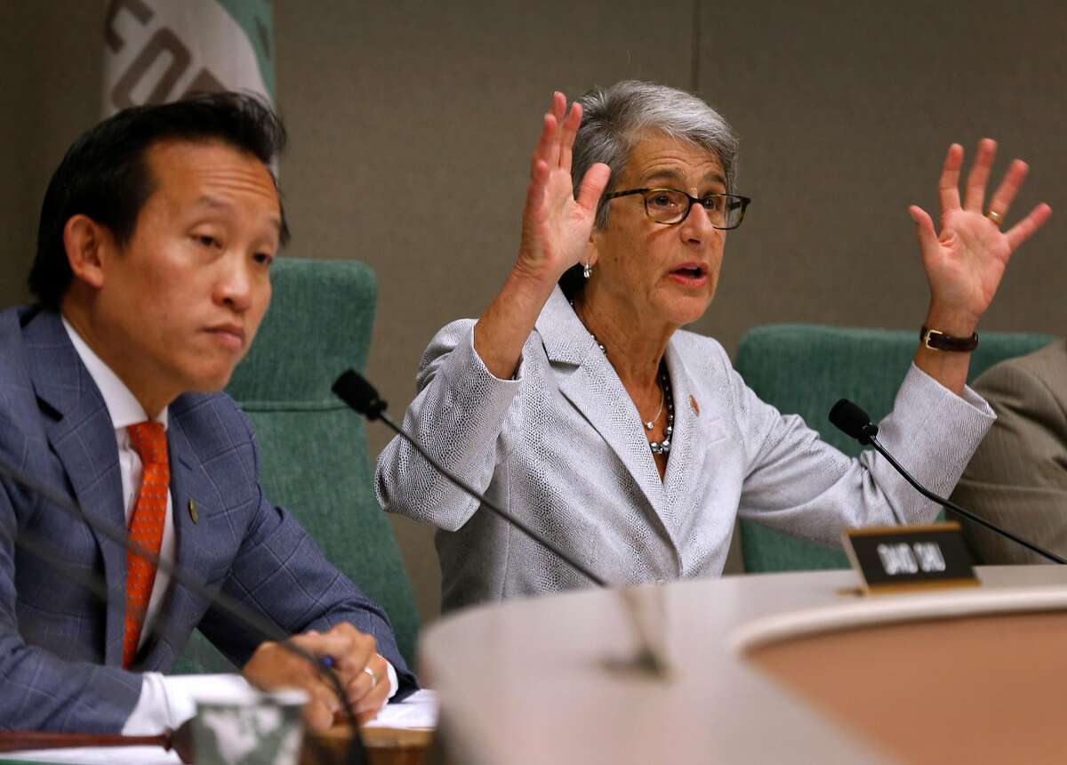Assemblyman David Chiu and state Sen. Hannah-Beth Jackson co-chair a joint hearing on the statewide ballot measure to repeal the Costa-Hawkins rental housing act at the State Capitol in Sacramento, Calif. on Thursday, June 21, 2018.