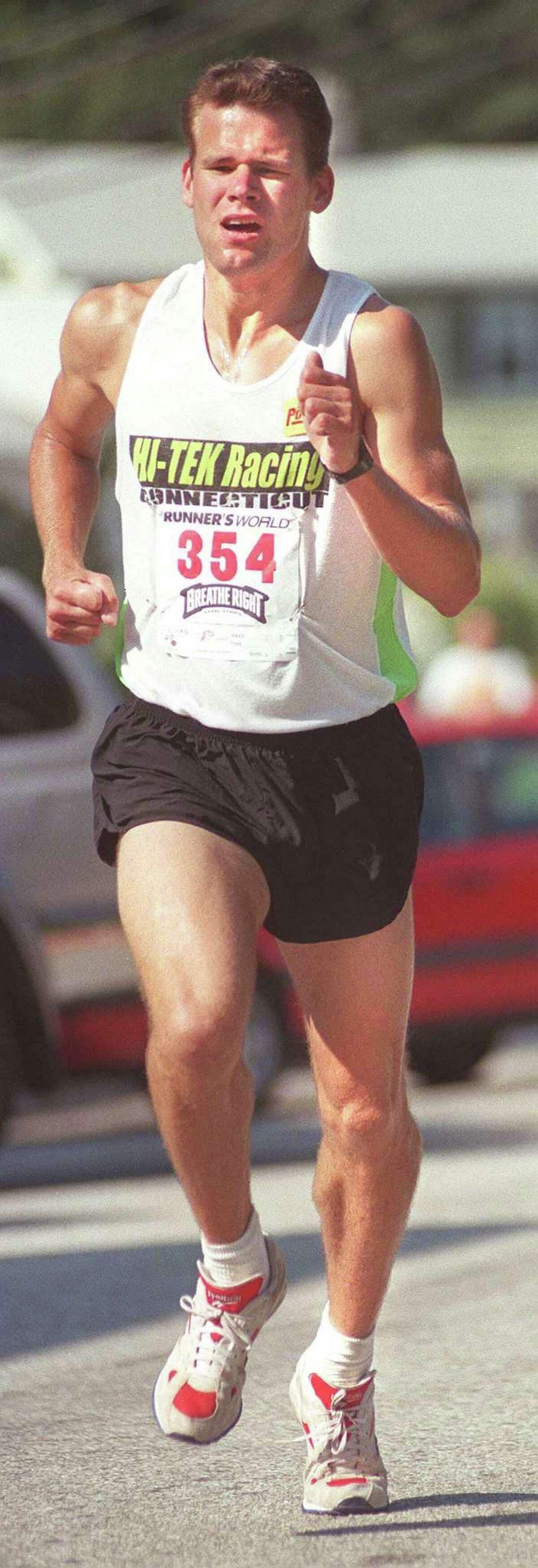 Ed Lucas, winner of the Bethel mile