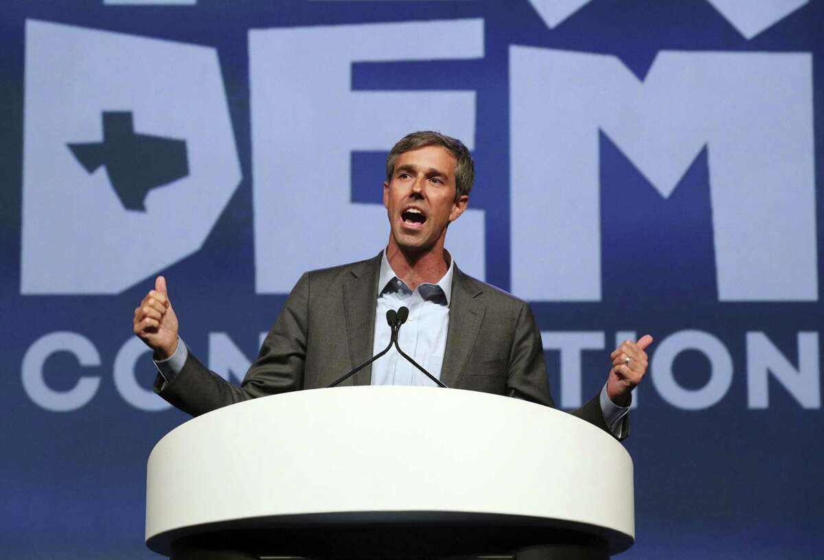 Beto O'Rourke speaks during the general session at the Texas Democratic Convention Friday, June 22, 2018, in Fort Worth, Texas. (AP Photo/Richard W. Rodriguez)