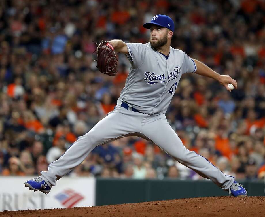 kansas city royals starting pitcher danny duffy (41) pitches