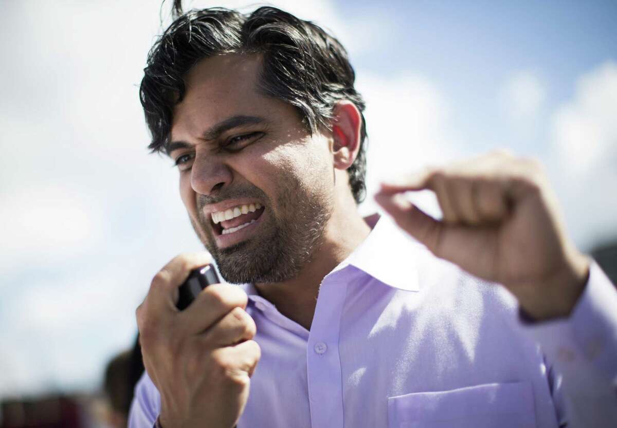 Sri Kulkarni, pictured June 24, 2018, at a protest in Houston, announced Thursday he is running again for Texas' 22nd Congressional District. (Marie D. De Jesús / Houston Chronicle)