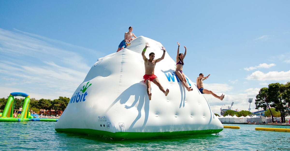 lakes with inflatables near me