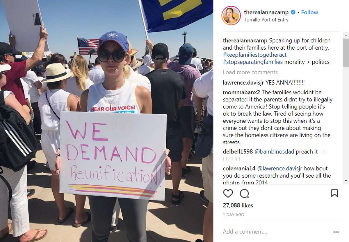 Celebrities joined hundreds of protestors at the Texas border over the weekend to fight against the incarceration of migrant children in Tornillo.