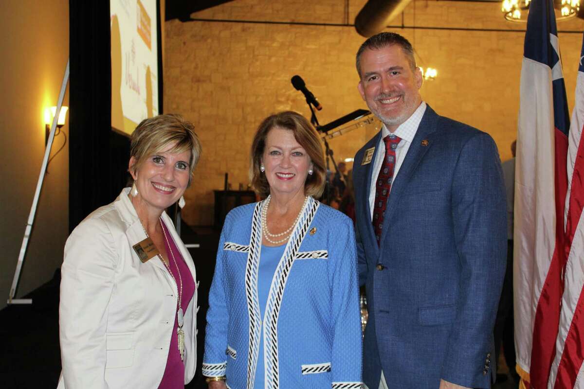 Shown here are Kristin Weiss, president/CEO of the Central Fort Bend Chamber; Richmond Mayor Evalyn Moore; and Trey Reichert, Johnson Development and Chair-Elect for the CFBCA Board of Directors.