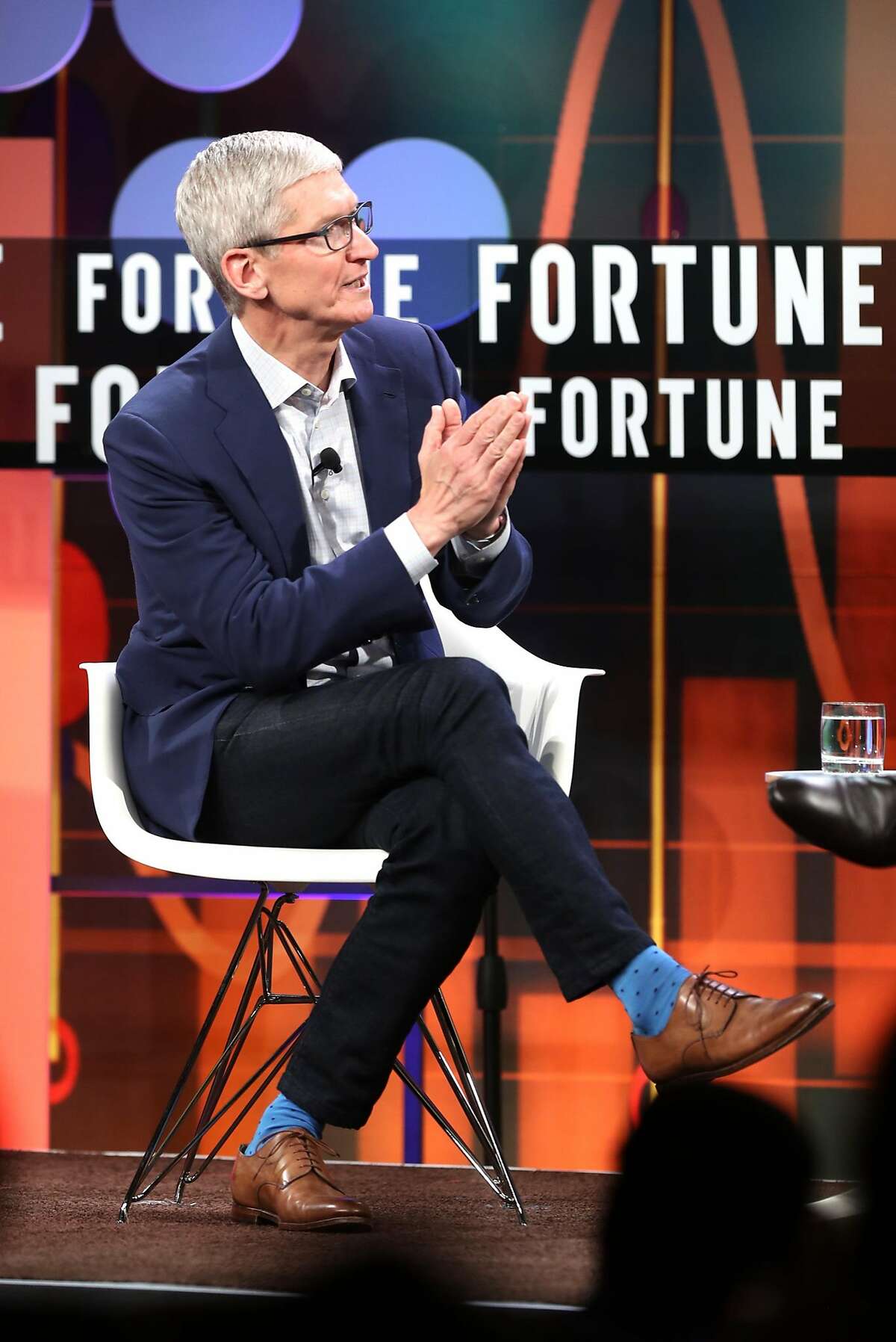 Apple CEO Tim Cook takes part in The Fortune CEO Initiative2018 Annual Meeting at St. Regis in San Francisco, Calif. on Monday, June 25, 2018.