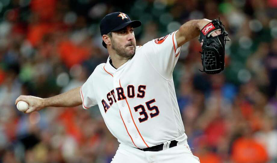 The four races won by Justin Verlander on Monday were the best since he joined the Astros last August. Photo: Brett Coomer, Houston Chronicle / © 2018 Houston Chronicle