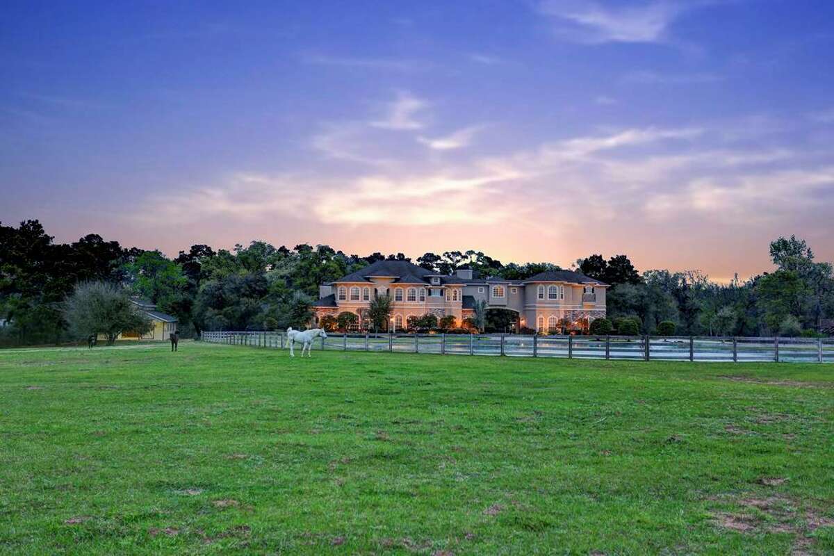 24702 Mesquite River Trail, Hockley$2.8 million13 acres, 8,081 built square feet7 bedrooms, 9 bathrooms$346.49 per square footSee the listing at HAR.com