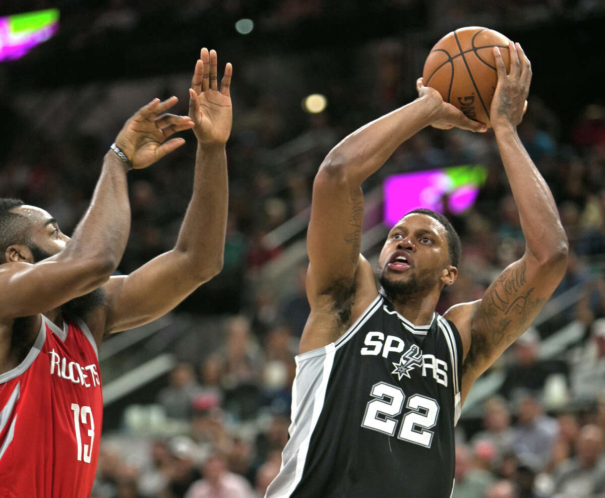 rudy gay spurs dunk against rockets