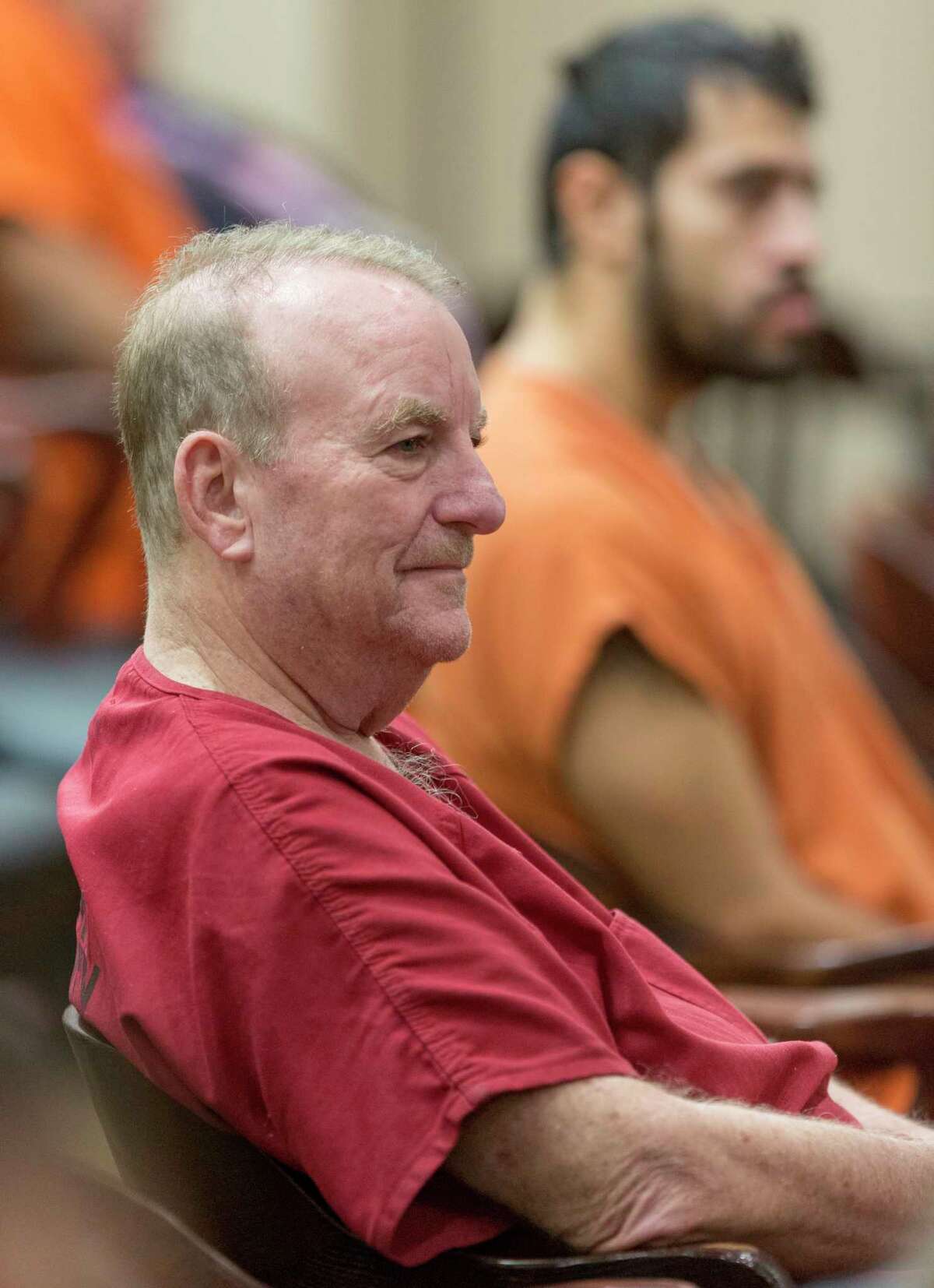 Convicted child pornographer John Morgan Campbell, the former H-E-B executive credited with coming up with the concept of Central Market, sits Tuesday, June, 26, 2018 in the 175th state District Court before appearing in front of Judge Catherine Torres-Stahl to request his 10 year prison sentence be converted to shock probation. Torres-Stahl denied the request. Shock probation is a provision in the Texas Code of Criminal Procedure that allows a judge to temporarily send a defendant to prison or jail before returning them to the court to sentence them to community supervision.