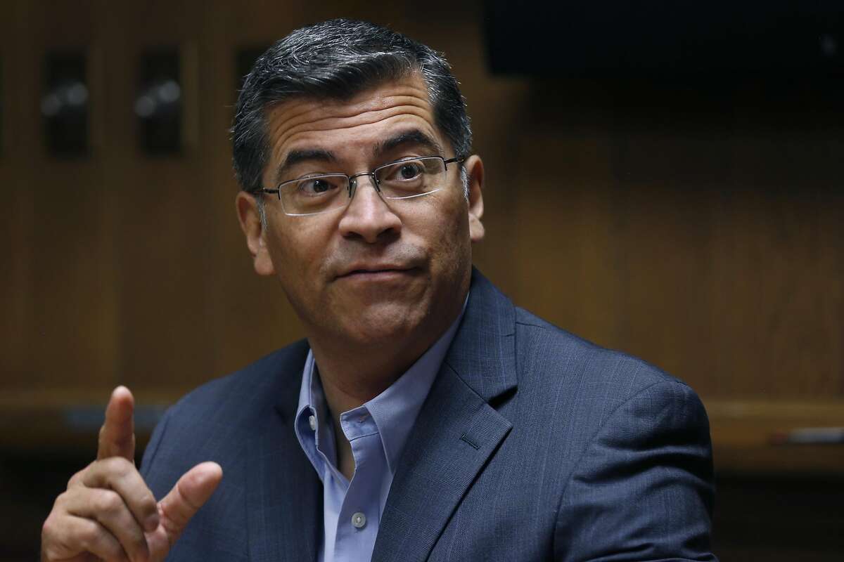 California Attorney General Xavier Becerra meets with the Chronicle Editorial Board in San Francisco, Calif. on Wednesday, April 25, 2018.