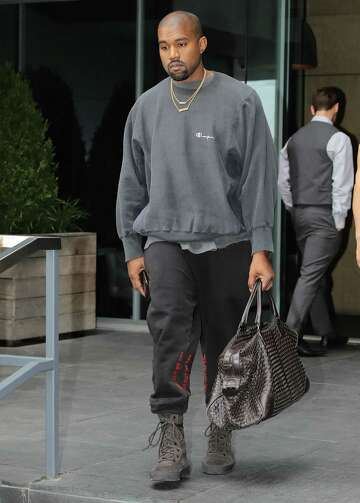 kanye wearing sweatpants