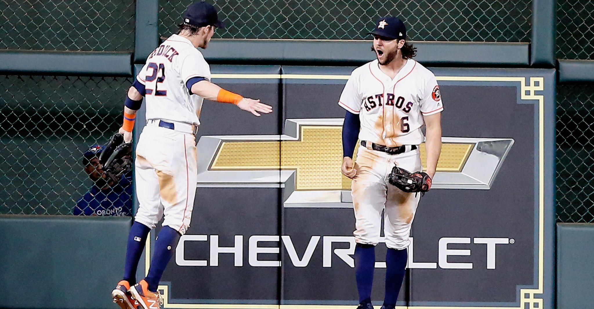 Alex Bregman and Jake Marisnick by Bob Levey