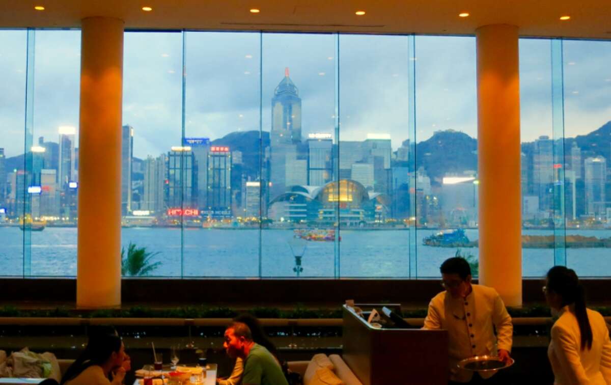 Hong Kong’s InterContinental sports this stunning view from lobby & most rooms (Photo: Chris McGinnis)