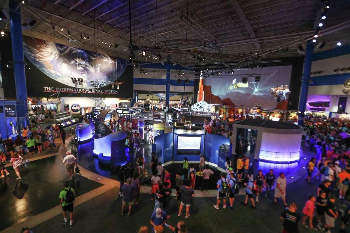 An overall of the interior of Space Center Houston, the museum side of NASA’s Johnson Space Center Wednesday, June 27, 2018, in Houston.