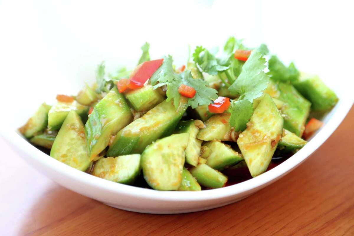 Garlic Cucumber, at Cooking Girl, Thursday, June 23, 2016, in Houston. Sisters Yunan Yang and Lily Luo founded the Sichuan style restaurant as Cooking Girl in Montrose in 2015. It was rebranded as Pepper Twins in 2016. A new location is planned at CityCentre.