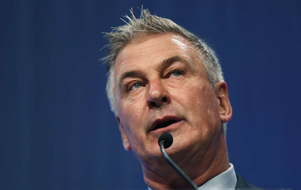 FILE - In this Nov. 27, 2017, file photo, Actor Alec Baldwin speaks during the Iowa Democratic Party's Fall Gala in Des Moines, Iowa. Baldwin is calling for citizens to support and for Congress to protect special counsel’s Robert Mueller probe into the 2016 election. (AP Photo/Charlie Neibergall, File)